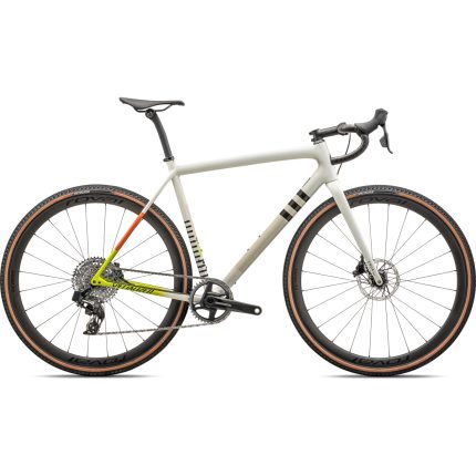 Specialized CRUX PRO - Carbon Gravel Bike - 2024 - gloss dune white / birch / cactus bloom speckle
