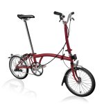 Brompton C Line Utility - 3-Speed - High Bar - Extended Seatpost - 16" Folding Bike - 2022 - house red matt