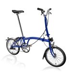 Brompton C Line Utility - 3-Speed - High Bar - Extended Seatpost - 16" Folding Bike - 2022 - picadilly blue matt