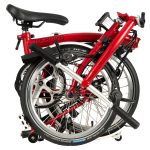Brompton C Line Utility - 3-Speed - Low Bar - Standard Seatpost - Dynamo - 16" Folding Bike - 2022 - house red matt - Image 3