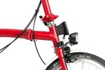 Brompton C Line Utility - 3-Speed - Low Bar - Standard Seatpost - Dynamo - 16" Folding Bike - 2022 - house red matt - Image 6