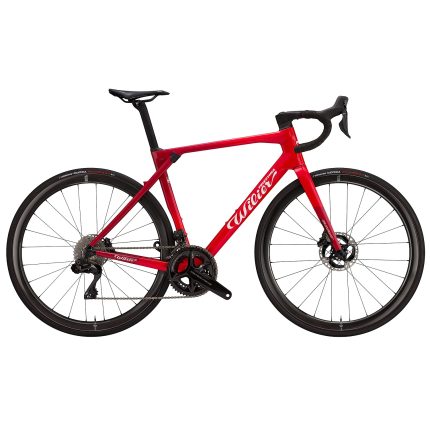 Wilier GRANTURISMO SLR - Force AXS SLR38KC - Carbon Roadbike - 2023 - faded red / white glossy