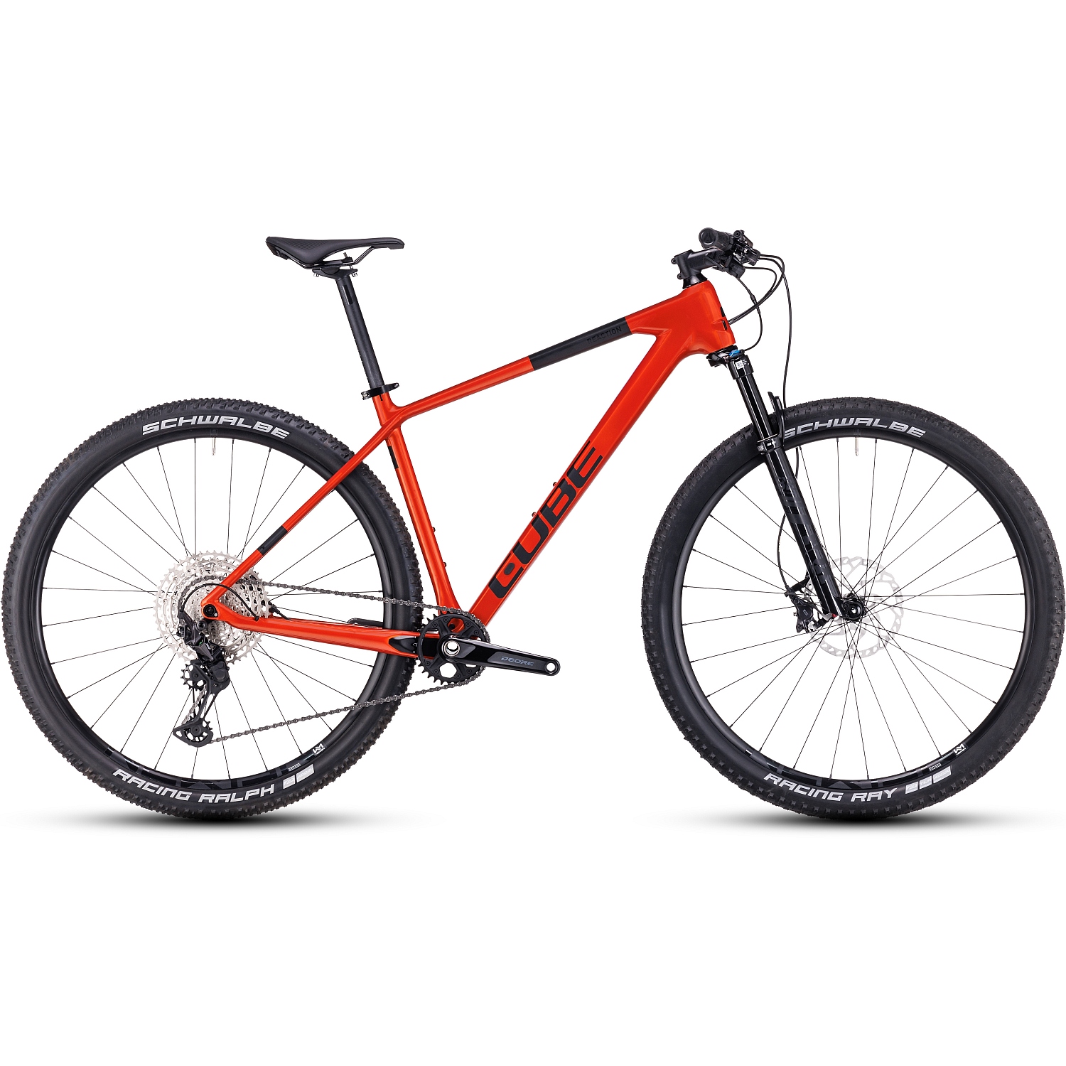 reaction-c62-race-fireorange-black-1417690.jpg CUBE REACTION C:62 Race - 29" Carbon Mountainbike - 2023 - fireorange / black - Image 1