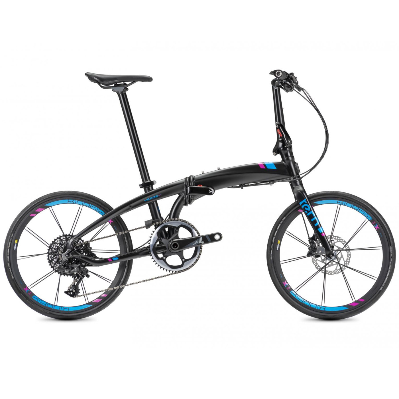 CREATOR: gd-jpeg v1.0 (using IJG JPEG v62), quality = 75 Tern Verge X11 - 20 Inches Folding Bike - 2023 - satin black/blue/magenta - Image 1