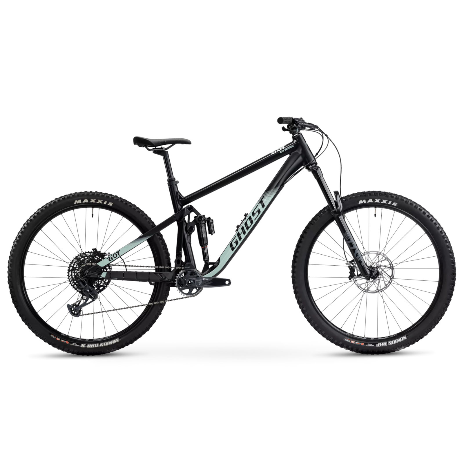 31ri1038-ghost-riot-am-universal-black-1495073.jpg Ghost RIOT AM Universal - Mountain Bike - 2023 - black matt / light green - Image 1