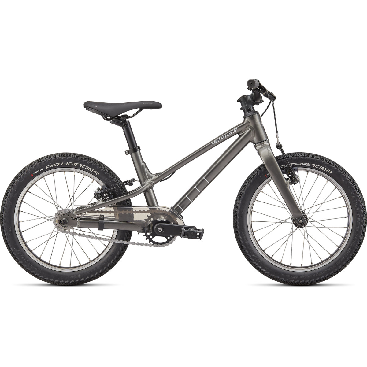 92722-12-jett-16-single-speed-02-1010915.jpg Specialized JETT 16 Singlespeed - 16" Children's Bike - 2024 - smoke / flake silver - Image 1