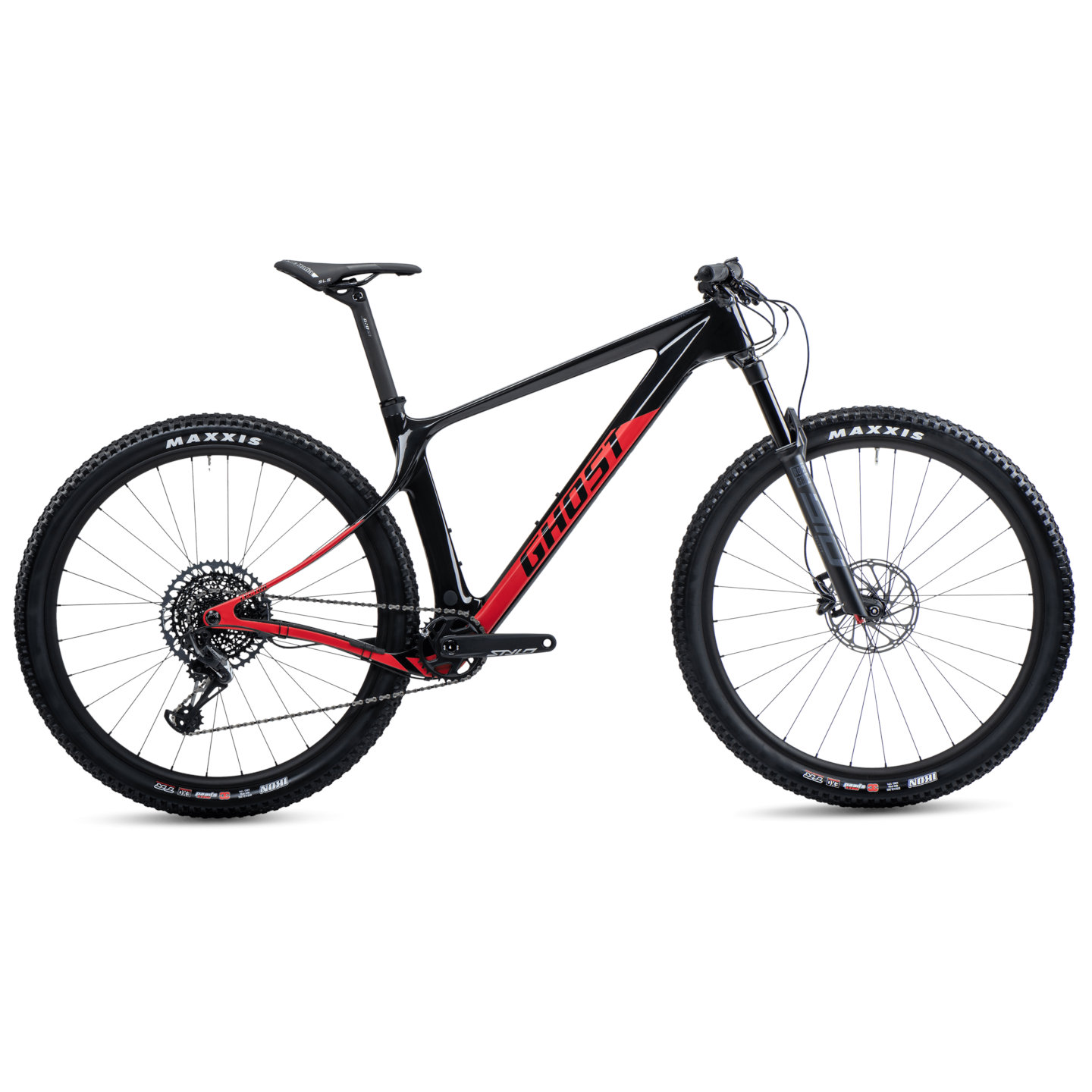 93le1022-ghost-lector-sf-universal-carbon-red-1470578.jpg Ghost LECTOR SF LC Universal - 29" Carbon Mountain Bike - 2023 - raw carbon / riot red - Image 1
