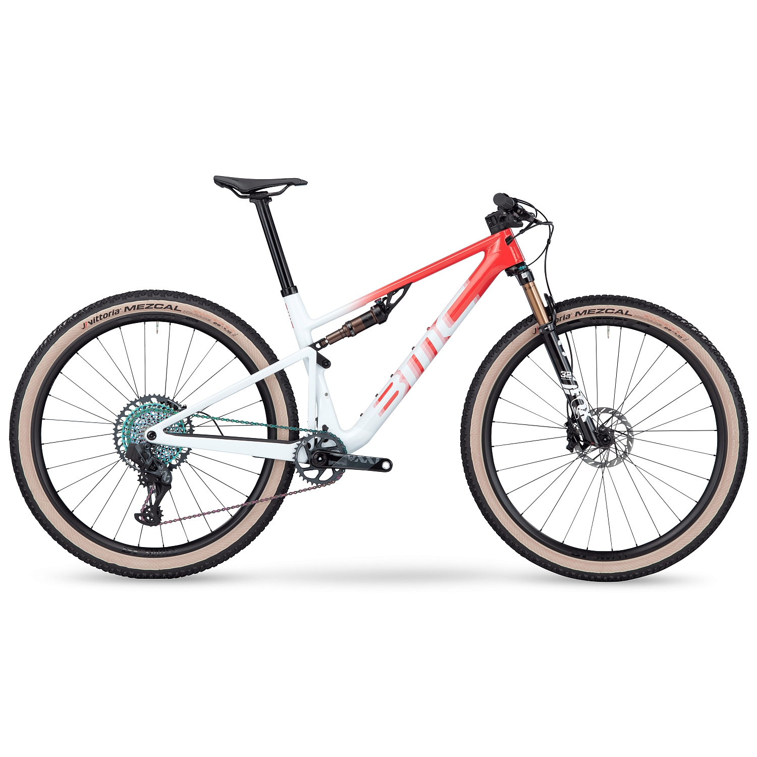 fourstroke-01-ltd-neon-red-white-1-1336136.jpg BMC FOURSTROKE 01 LTD - 29" Carbon Mountainbike - 2023 - neon red / white - Image 1
