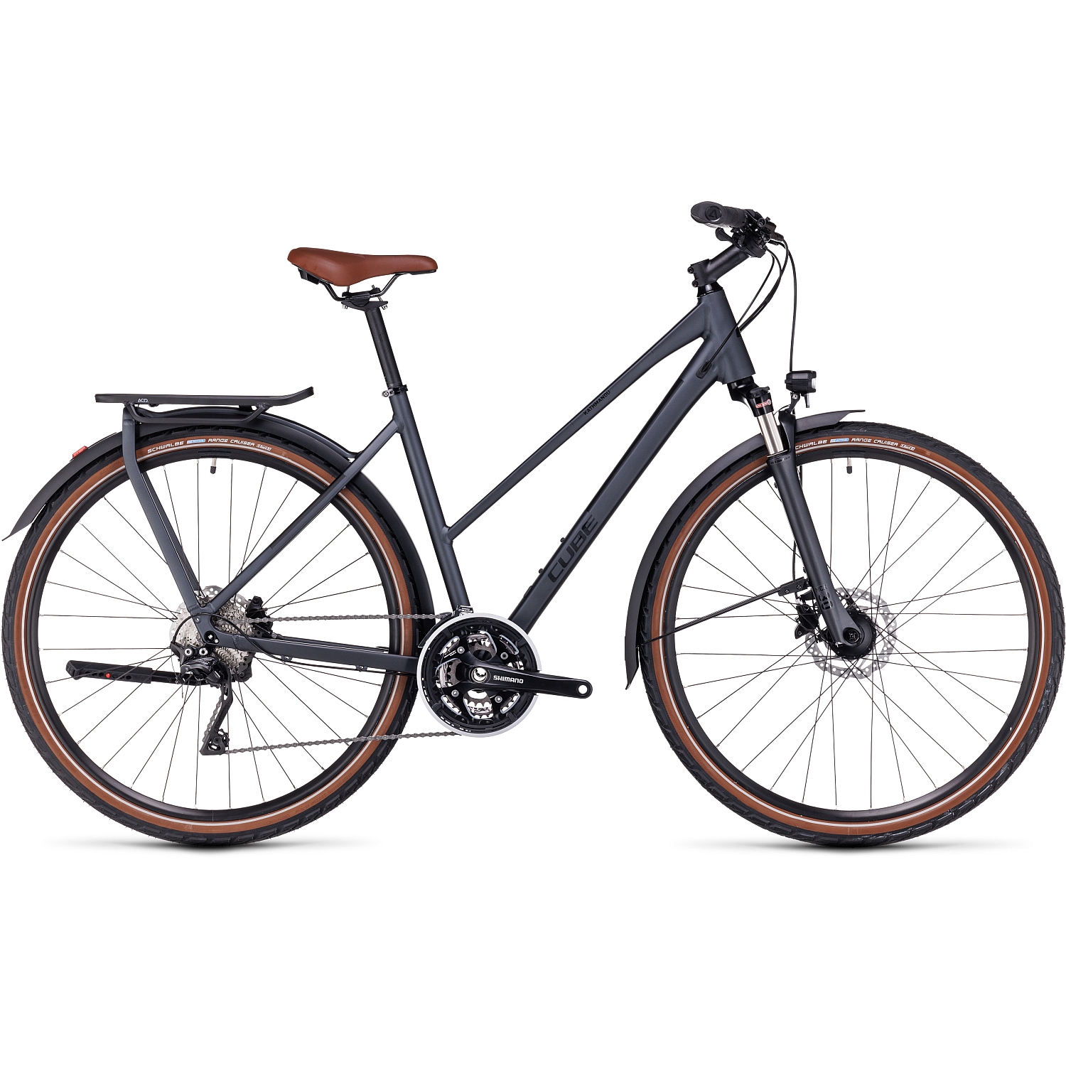 kathmandu-pro-women-grey-black-1395337.jpg CUBE KATHMANDU Pro - Women Touring Bike - 2023 - grey / black - Image 1
