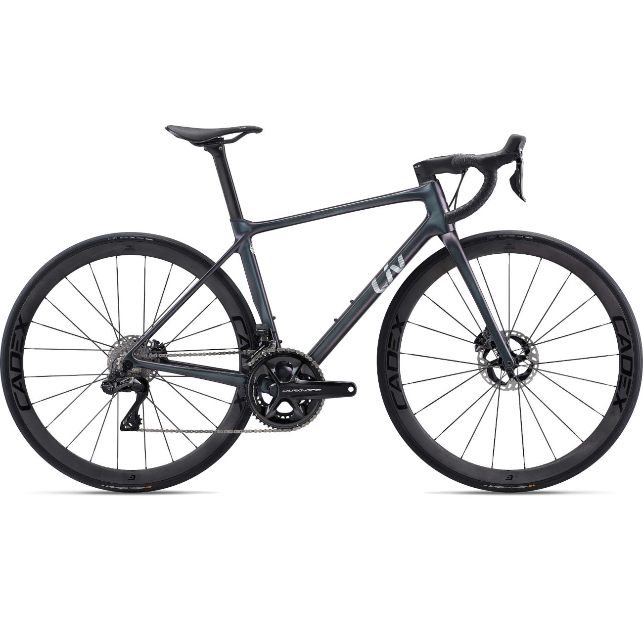 my22langmaadvancedsldisc-da-coloraarcticlight-with30tcasstte-1115252.jpg Liv LANGMA ADVANCED SL - Dura Ace Di2 Womens Road Bike - 2022 - Artic Light / Chrome - Image 1