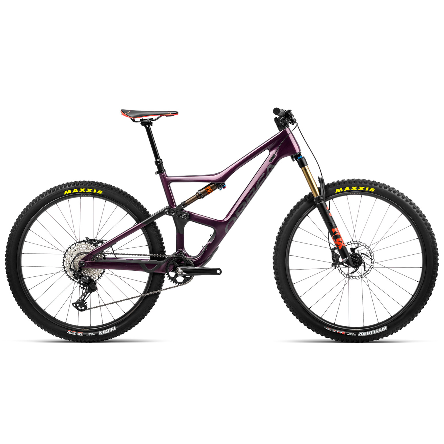 n262ttcc-lu-side-orbea-occam-m10-1410178.jpg Orbea OCCAM M10 XT Mountain Bike - 2023 - Metallic Mulberry - Black (gloss) - Image 1