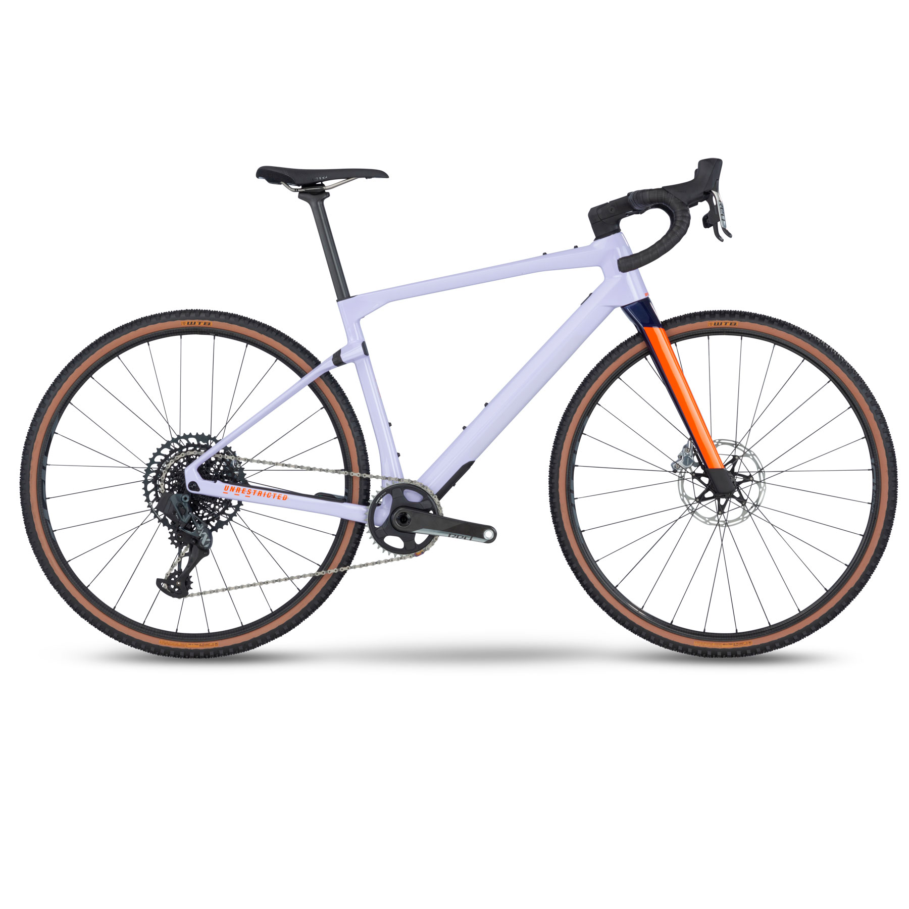 urs-01-one-sideview-1412729.jpg BMC URS 01 ONE - Carbon Gravel Bike - 2023 - lavender haze / orange - Image 1